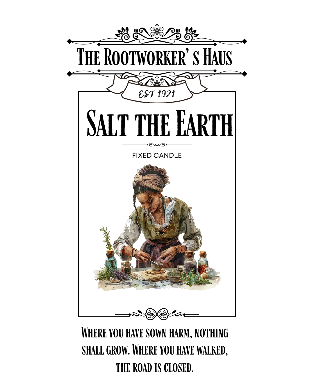 Salt the Earth Ritual Candle-Banishing & Enemy Removal (8oz)