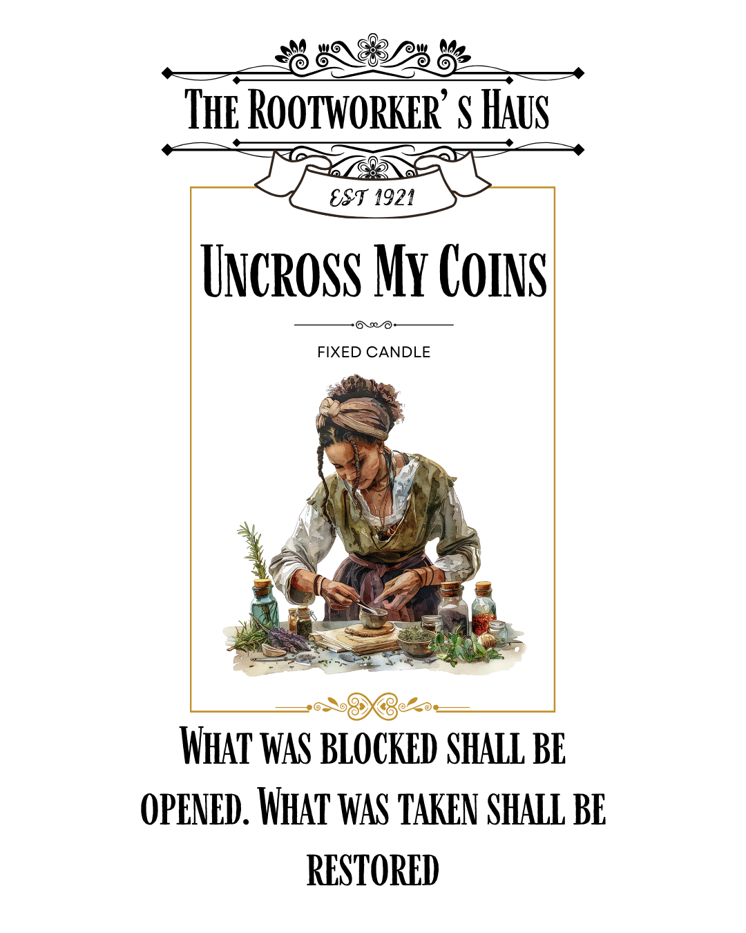 Uncross My Coins Candle – Removes Financial Crossings & Bad Luck