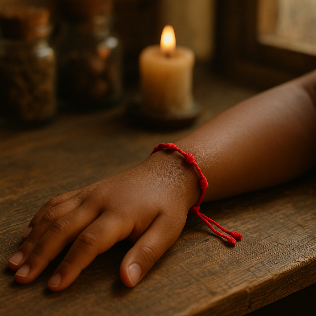 7 Knot Protection Bracelet for Children; Blessed by the Black Madonna