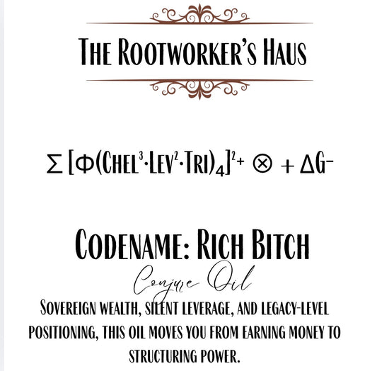 ∑[Φ(Chel³·Lev²·Tri)₄]²⁺ ⊗ + ΔG⁻
codename: Rich Bitch