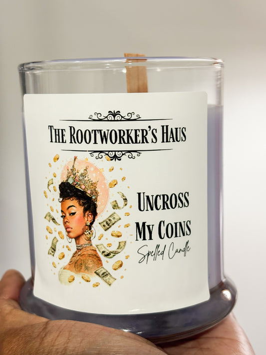 Uncross My Coins Candle – Removes Financial Crossings & Bad Luck (8oz)